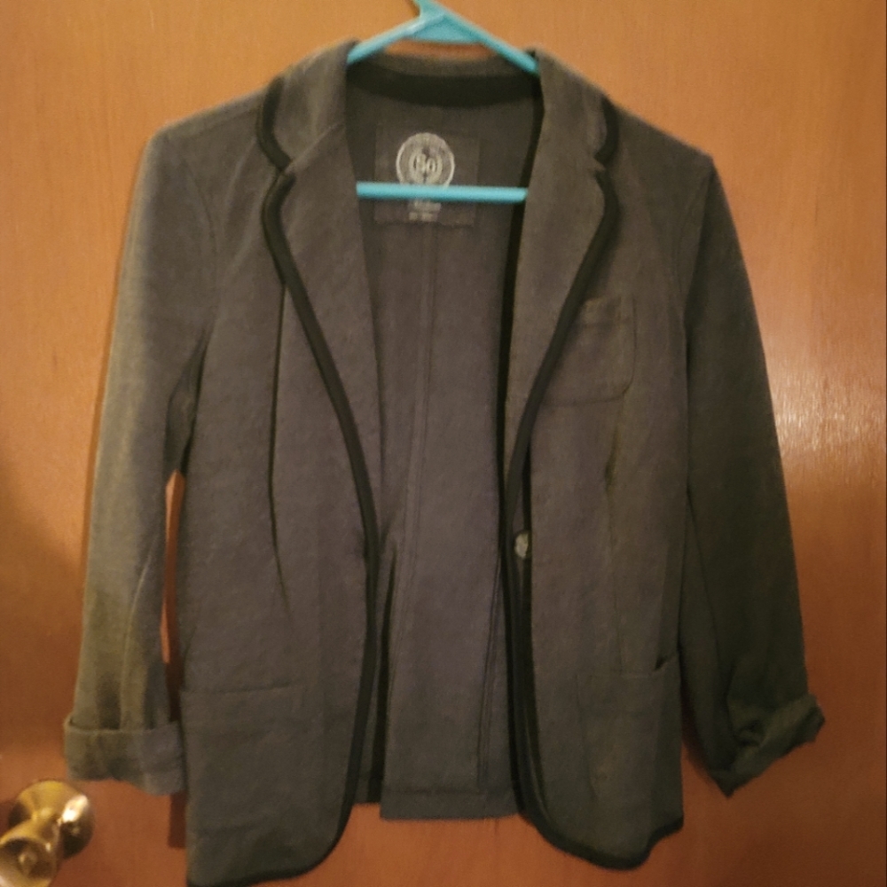 SO Grey Three Quarter Sleeve Blazer